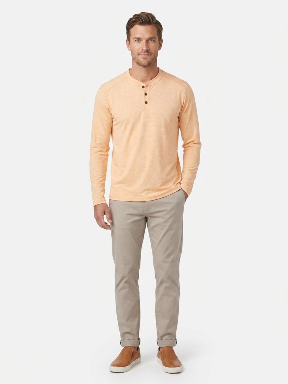 Fair Harbor SeaBreeze Henley UPF 50 Long Sleeve Shirt Men’s S
